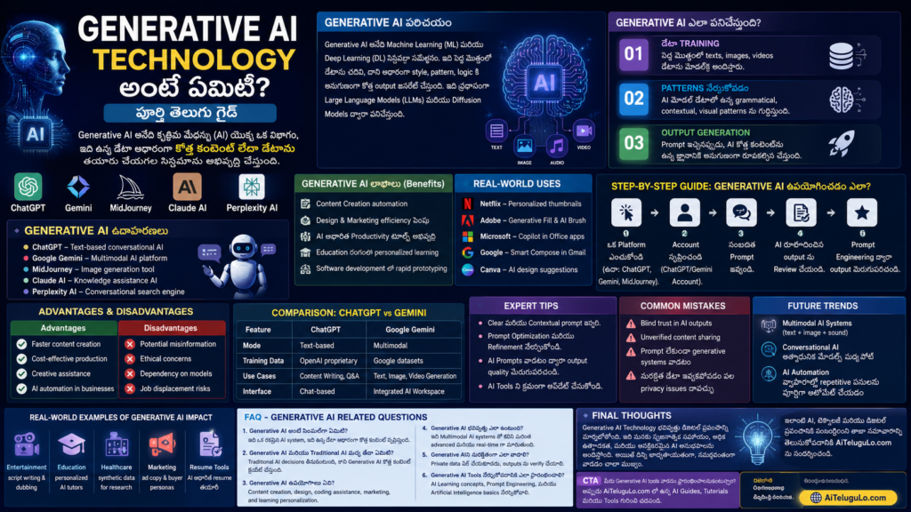 Generative AI Technology అంటే ఏమిటి పూర్తి తెలుగు గైడ్
